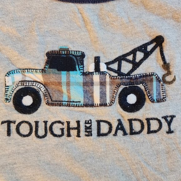 Carter's Gray "Tough Like Daddy" T-Shirt Size 9 Months - Picture 3 of 5